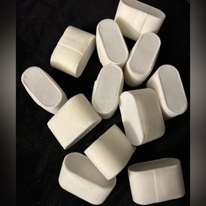 1 Doz. Watch or Jewelry soft white cushion faux suede holders $ave by bundling
